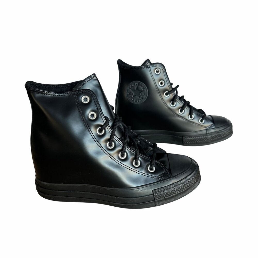 Converse Chuck Taylor All Star Wedge Women's Shoes Sz 7.5 Patent Leather A12827C